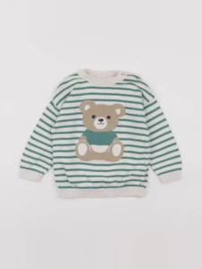 H&M - pull beige, vert - 9/12 mois
