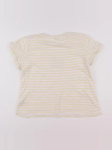 Vertbaudet - tee-shirt blanc, jaune - 14 ans