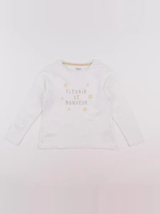Vertbaudet - tee-shirt blanc - 6 ans