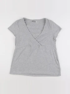 Vertbaudet - tee-shirt grossesse, allaitement gris - 42 à 44