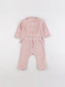 Vertbaudet - pyjama velours rose - 12 mois