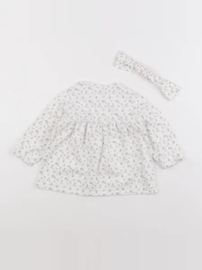 Vertbaudet - robe blanc - 9 mois