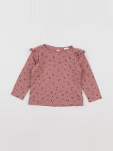 H&M - tee-shirt rose - 3/6 mois
