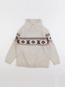 Vertbaudet - pull beige - 10 ans
