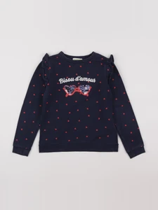 Vertbaudet - sweat bleu - 8 ans