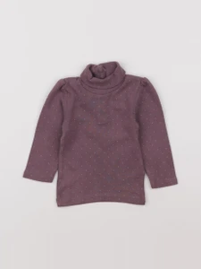 Vertbaudet - sous-pull violet - 9 mois