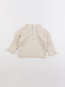 Vertbaudet - pull beige - 12 mois