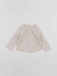 Vertbaudet - tee-shirt beige - 6 mois