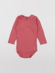 Petit Bateau - body à col rose - 12 mois