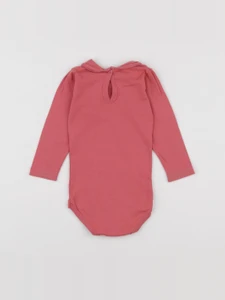 Petit Bateau - body à col rose - 12 mois