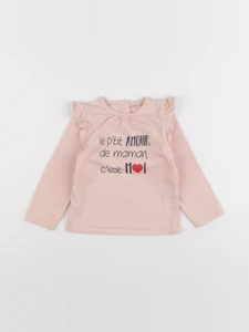 Vertbaudet - tee-shirt rose - 24 mois