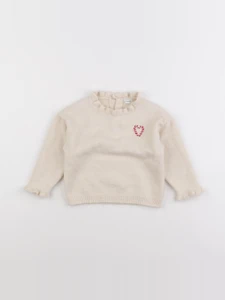 Vertbaudet - pull beige - 18 mois