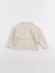 Vertbaudet - pull beige - 18 mois
