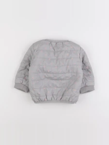 Vertbaudet - doudoune gris - 12 mois