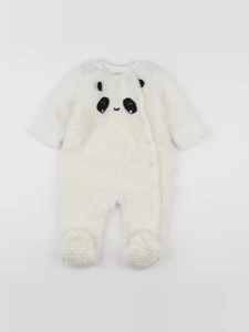 Vertbaudet - pyjama velours beige - 9 mois
