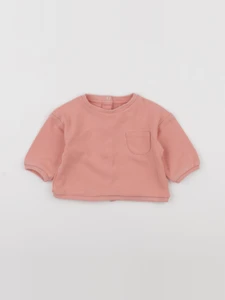 Vertbaudet - sweat rose - 6 mois