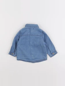 Vertbaudet - chemise bleu - 6 mois