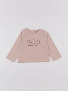 Vertbaudet - tee-shirt rose - 12 mois
