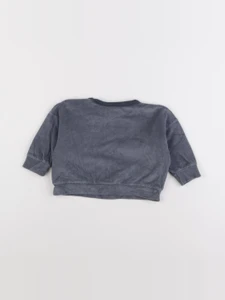 Petit Bateau - sweat gris - 6 mois