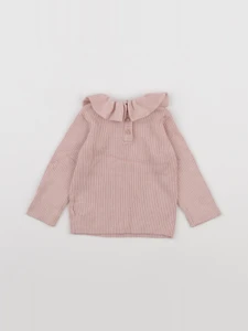 Vertbaudet - pull rose - 9 mois