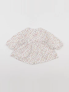 Vertbaudet - robe blanc, rose - 6 mois