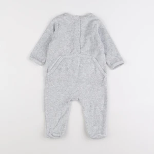 Vertbaudet - pyjama velours gris - 6 mois