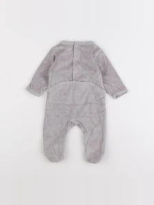 Vertbaudet - pyjama velours gris - 3 mois