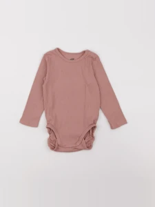 H&M - body rose - 9/12 mois