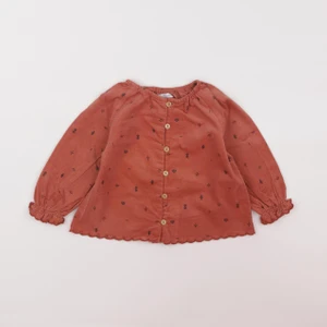 Vertbaudet - blouse velours marron - 18 mois