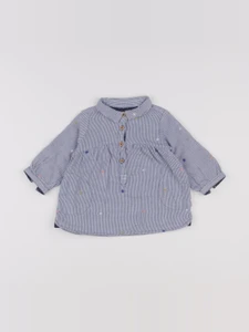 Zara - robe bleu - 3/6 mois