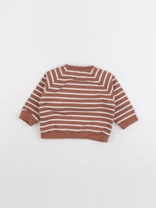 Vertbaudet - sweat marron - 6 mois