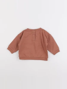 Vertbaudet - sweat marron - 6 mois