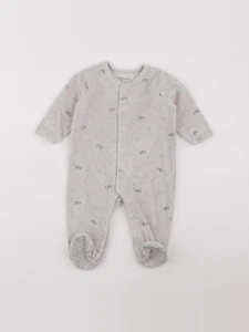 Vertbaudet - pyjama velours beige - 9 mois