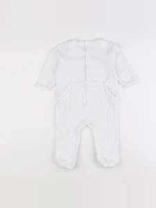 Vertbaudet - pyjama velours blanc - 12 mois
