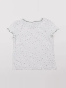 Vertbaudet - maillot de corps blanc, vert - 8 ans