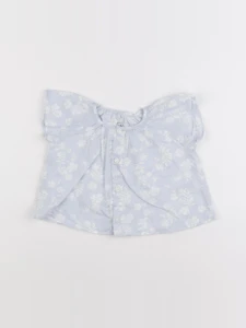 Petit Bateau - blouse bleu - 3 mois