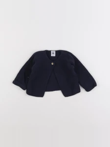 Petit Bateau - gilet bleu - 6 mois