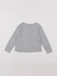 Vertbaudet - tee-shirt gris, rose - 6 ans