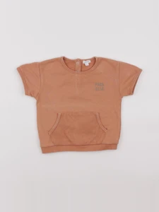 Vertbaudet - sweat orange - 24 mois