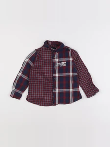 IKKS - chemise rouge, bleu - 2 ans