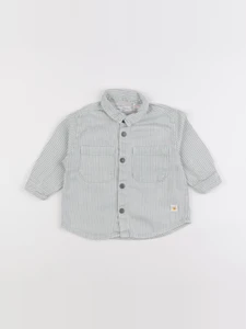 Zara - sur-chemise beige, vert - 9/12 mois
