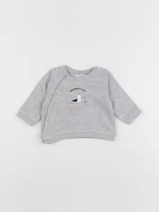 Vertbaudet - sweat gris - 3 mois
