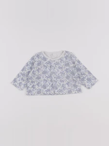Petit Bateau - tee-shirt blanc, bleu - 3 mois