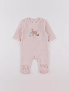 Vertbaudet - pyjama coton rose - 3 mois