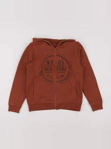 Vertbaudet - sweat marron - 10 ans