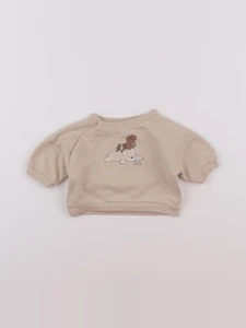 Vertbaudet - sweat beige - 1 mois