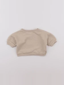Vertbaudet - sweat beige - 1 mois