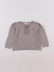 Vertbaudet - pull beige - 3 ans