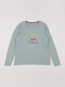 Vertbaudet - tee-shirt vert, or - 12 ans