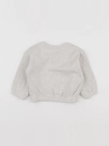 H&M - sweat beige - 6/9 mois